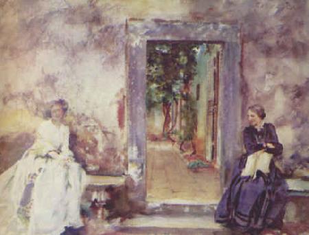 John Singer Sargent The Garden Wall oil painting image